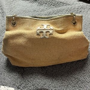 Tory Burch l woman bag golden colored